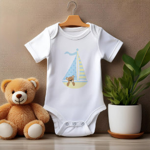Adorable Sailboat Baby Bear Strampler