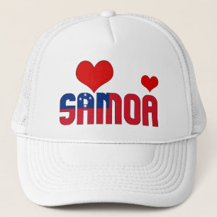 Adorable Samoa Flag Herz Patriotic Truckerkappe