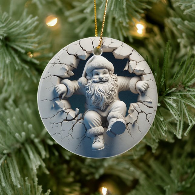 Adorable Santa Claus 3D Weihnachtsschmuck schwarz/ (Baum)