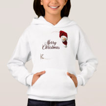 Adorable Santa Merge Weihnachts-Girl Pullover Hood
