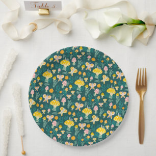 Adorable Schnecke Pilz Schmetterling Niedlich BABY Pappteller