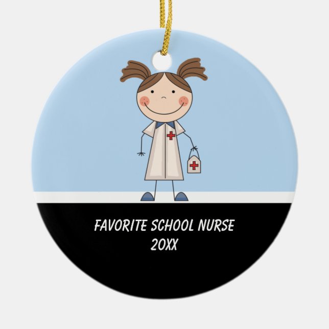 Adorable School Nurse Ornament (Vorne)
