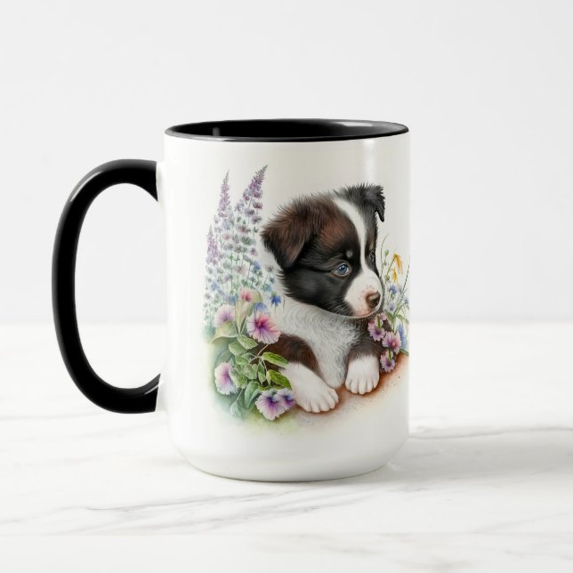 ADORABLE SCHWARZ-WEISSE GRENZÜBERSCHREITENDE KALZE TASSE (Links)