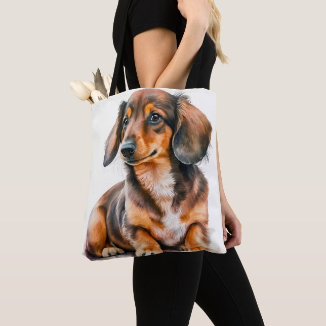 ADORABLE SCHWARZE UND BROWN DACKEL PUPPING HUND TASCHE (Von Nahem)