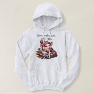 Adorable Schweinebild und Niedlicher Slogan Hoodie