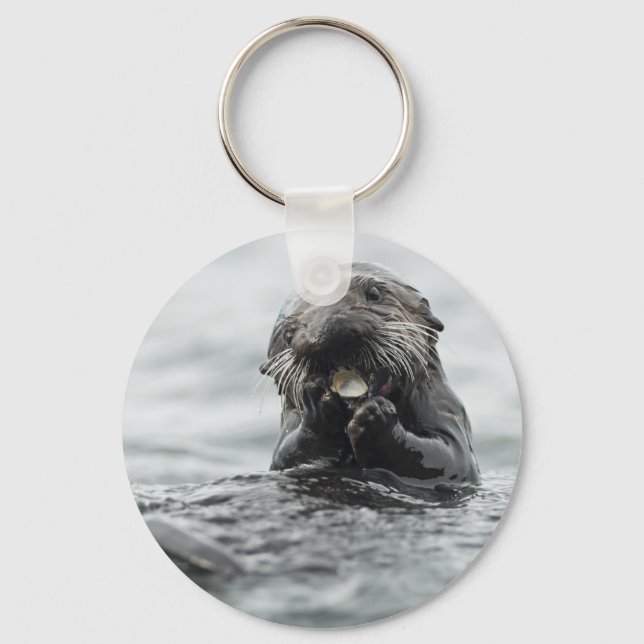 Adorable Sea Otter Schlüsselanhänger (Vorderseite)