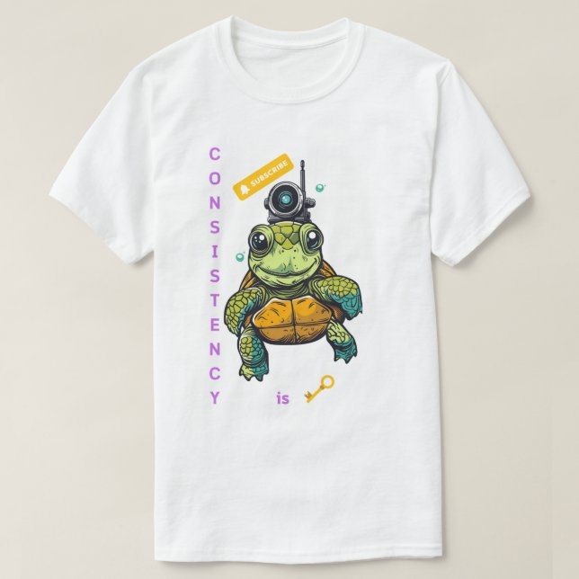 Adorable Sea Turtle T - Shirt für Content Creators (Design vorne)