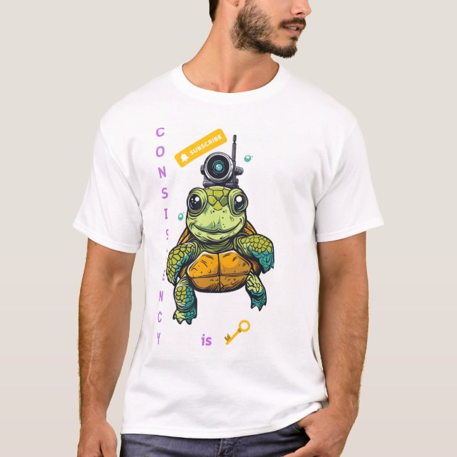 Adorable Sea Turtle T - Shirt für Content Creators (Vorderseite)