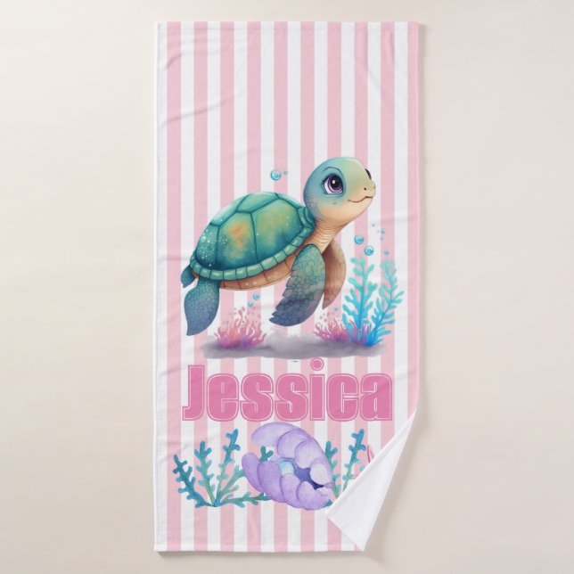 adorable serviette de bain personnalisée pour bébé (Serviette de bain)