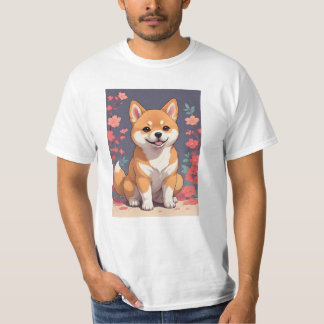 Adorable Shiba Inu T - Shirt - Ideal für Hunde Lov