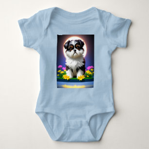 Adorable Shih Tzu Baby Strampler