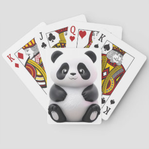 Adorable Sitting Panda Plush Toy Spielkarten