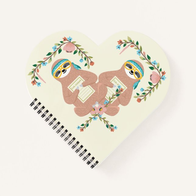 Adorable Sloth Notebook Notizbuch (Vorderseite)