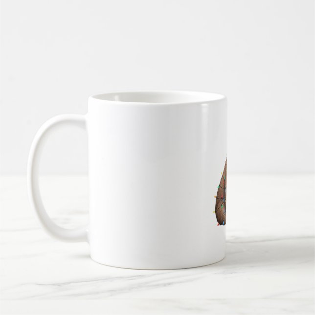 Adorable Sloth Wrapped in Holiday Lights Classic T Kaffeetasse (Links)