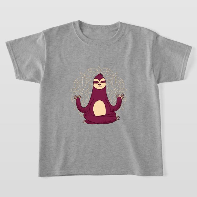 Adorable Sloth Yoga Meditation T-Shirt (Ablage )