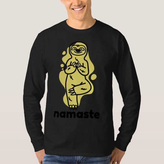 Adorable Sloth Yoga Pose T-Shirt (Vorderseite)