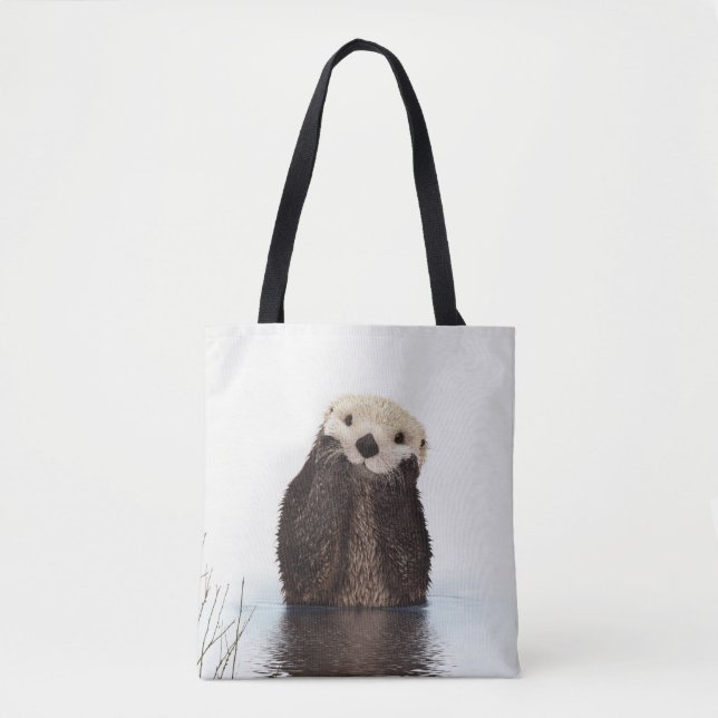 Adorable Smilch Otter im Lake Tasche (Vorderseite)