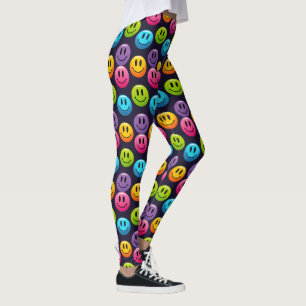 "Adorable Smile Emoji Pattern Collection" Leggings