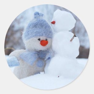 Adorable Snowman avec Sticker de Noël de l'Écharpe