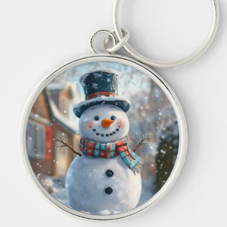 Adorable Snowman Schlüsselanhänger - Niedliches Wi