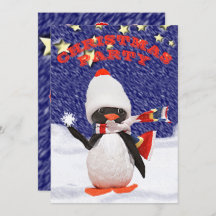 Adorable Snowy Christmas Pinguin Paradies