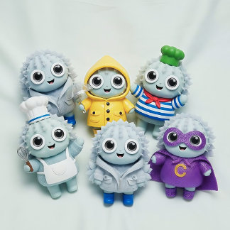 Adorable Spiky Toy Characters in Cute Rundes Kissen