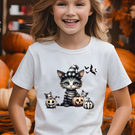Adorable Spooky Halloween Kitten T-Shirt