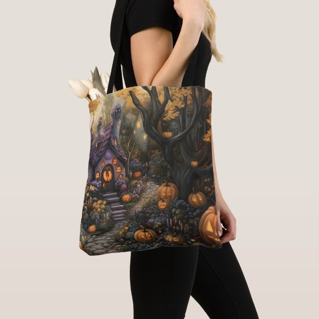 Adorable Spooky House and Halloween Pumpkin Patch Tasche (Von Nahem)