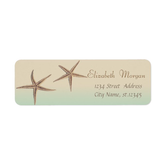Adorable Starfish, Tropical Return Address Label (Vorne)