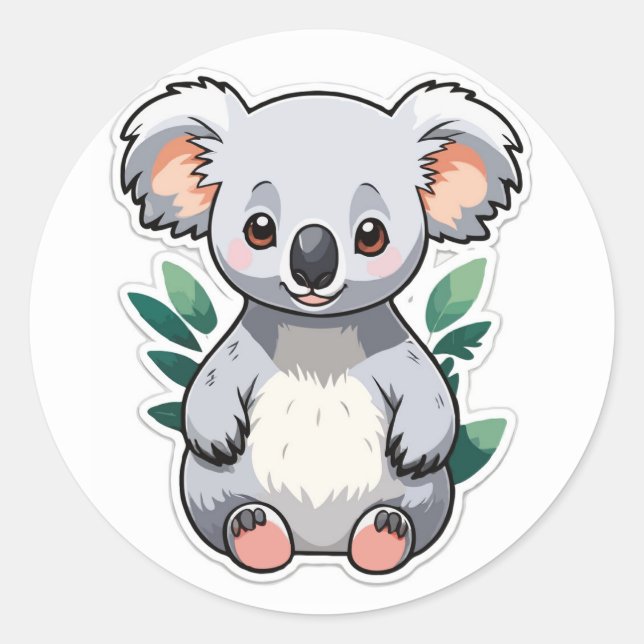 Adorable Sticker Koala - Cudly Australian Icon (Devant)