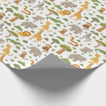 Adorable Storybook Safari Tiere Geschenk Wrap