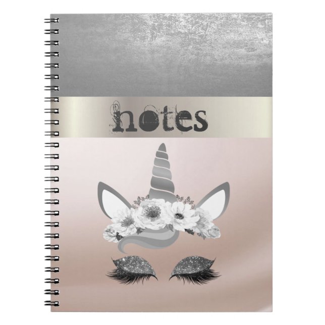 Adorable Stylish Lotus Unicorn Notizblock (Vorderseite)