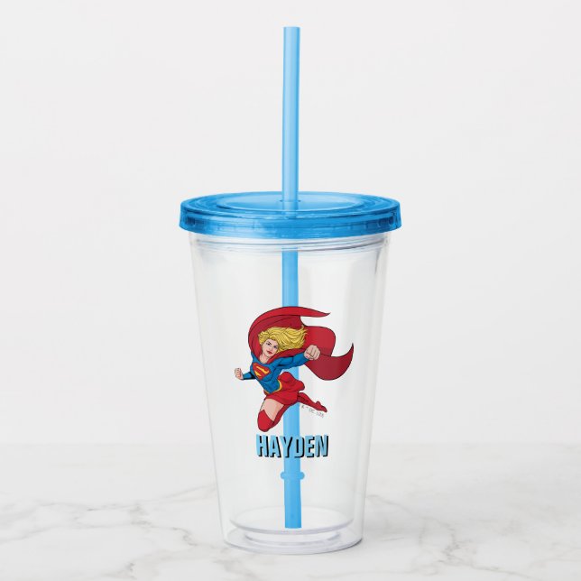 Adorable Supergirl Stance Acryltrinkbecher (Vorderseite)