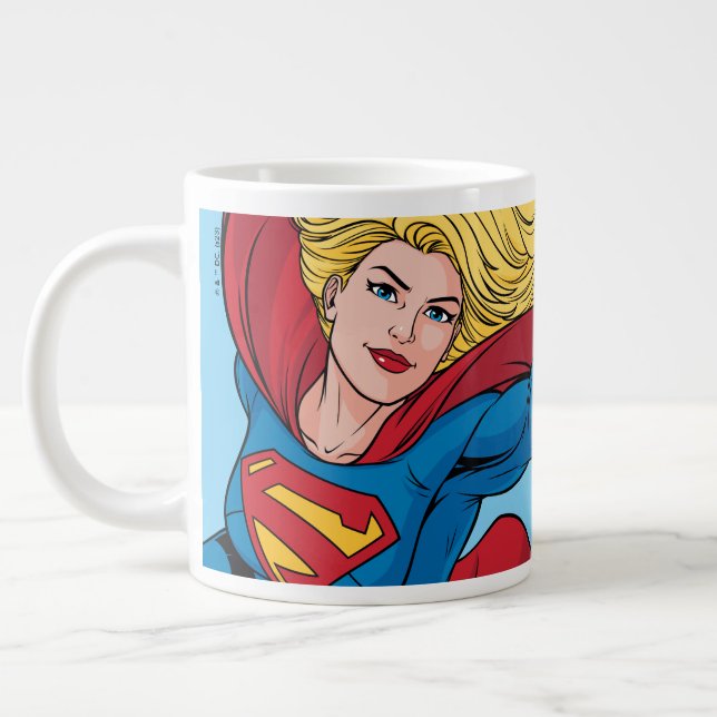 Adorable Supergirl Stance Jumbo-Tasse (Links)