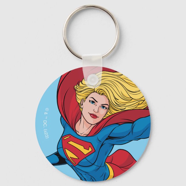 Adorable Supergirl Stance Schlüsselanhänger (Vorderseite)