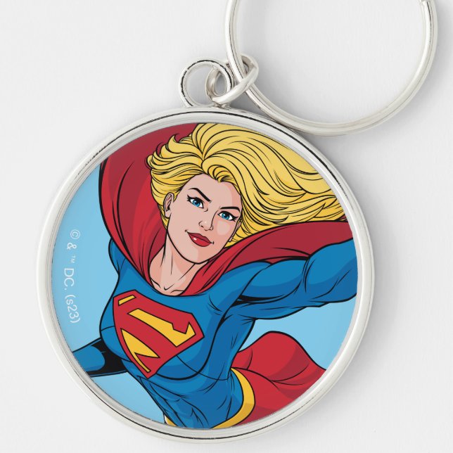 Adorable Supergirl Stance Schlüsselanhänger (Vorne)