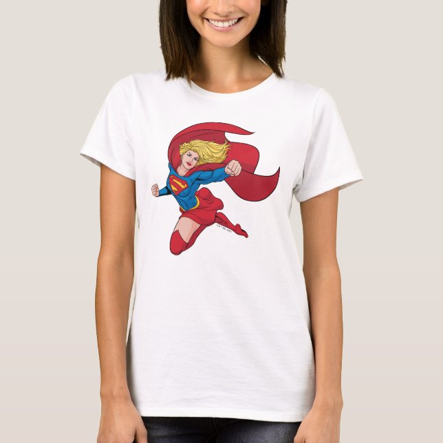 Adorable Supergirl Stance T-Shirt (Vorderseite)
