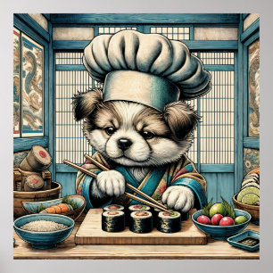 Adorable Sushi Koch Puppy Poster