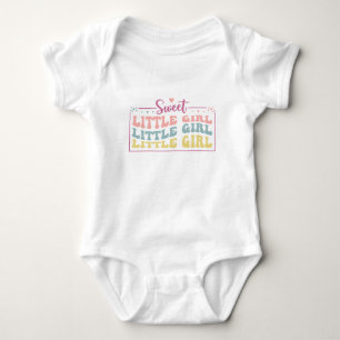 Adorable Sweet Little Girl Baby Bodysuit Strampler