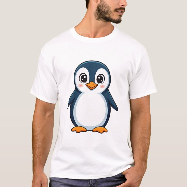 Adorable T-Shirt d'amour de pingouin - Une douce e (Devant)