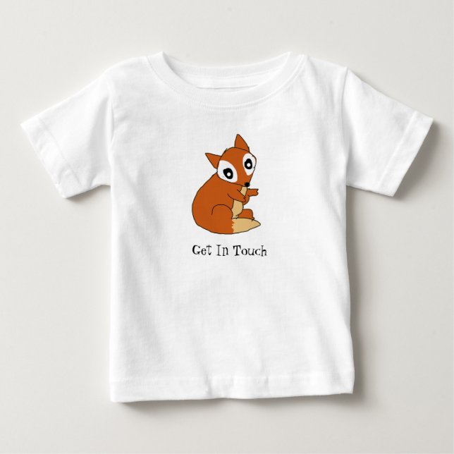 Adorable T-shirt Fox imprimé pour enfants (Devant)