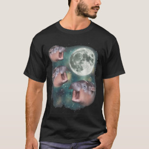 Adorable T-shirt Hippo Lune-Deng - Joli Hippo