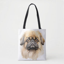 ADORABLE TAN PEKINGESE PUPPY HUND TASCHE