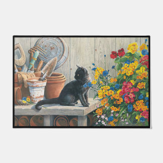 Adorable tapis de chat noir, Amoureux des animaux 