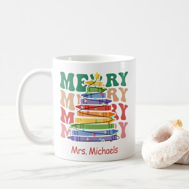Adorable Teachers Geschenk Weihnachten Kaffeetasse (Mit Donut)