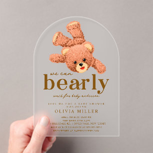 Adorable Teddy Bear Baby Dusche Einladung