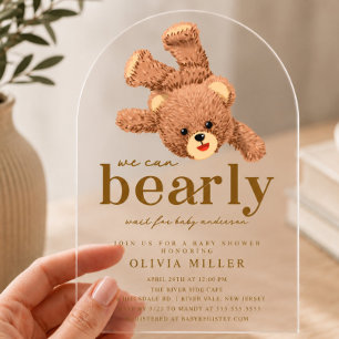 Adorable Teddy Bear Baby Dusche Einladung