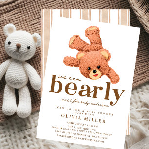 Adorable Teddy Bear Baby Dusche Einladung