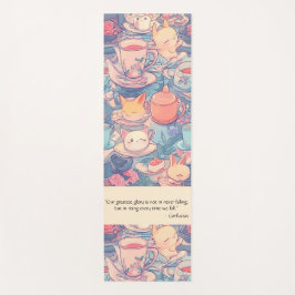 Adorable Tee Party Doodle Yogamatte