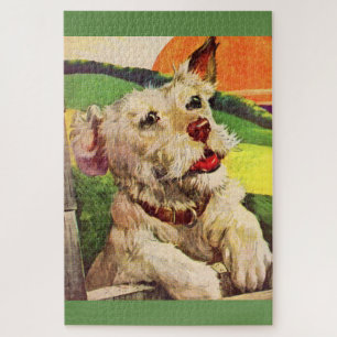 Adorable Terrier Hund der 40er Jahre